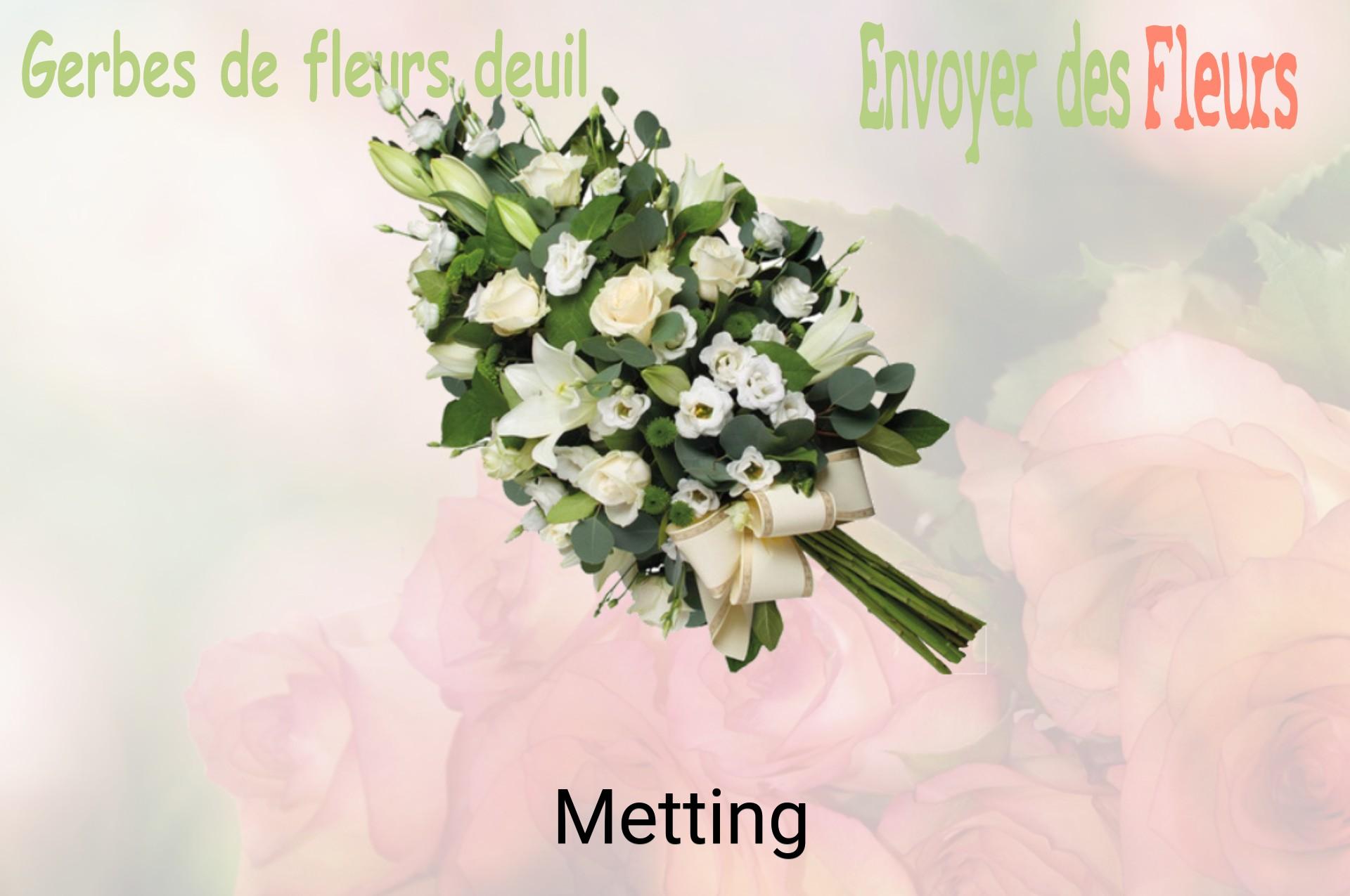 Gerbe de fleurs de deuil livrée à Metting